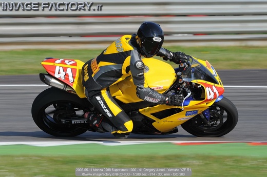 2008-05-11 Monza 0298 Superstock 1000 - 41 Gregory Junod - Yamaha YZF R1